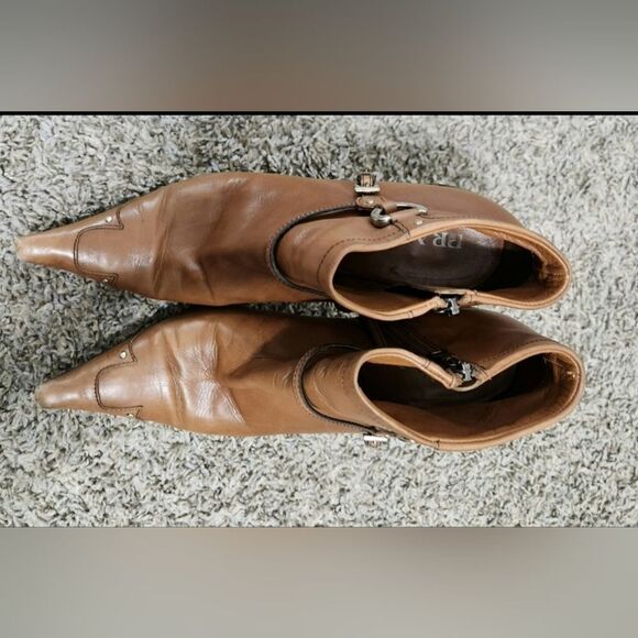 Prada Brown Western Ankle Booties size 37.5 usa 7.5 - Picture 11 of 11